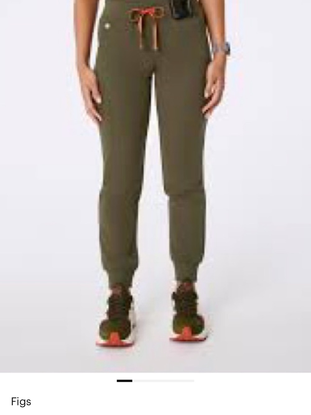 Figs Zamora Jogger Scrub
Trouser Olive Green Drawstring
Pants Orange Accent XS/P